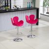 COOLMORE Swivel Bar Stools Set of 2 Adjustable Counter Height Chairs with Footrest for Kitchen, Dining Room