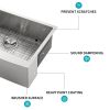 33 Brushed Nickel Farmhouse Sink - 33 Inch Kitchen Sink Stainless Steel 16 gauge Apron Front Kitchen Sink