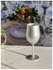 Metallic Silver Color Plastic Wine Glasses Set of 4 (12oz), BPA Free Acrylic Wine Glass Set, Unbreakable Red Wine Glasses, White Wine Glasses
