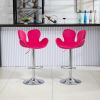 COOLMORE Swivel Bar Stools Set of 2 Adjustable Counter Height Chairs with Footrest for Kitchen, Dining Room