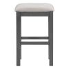 TREXM Multipurpose Home Kitchen Dining Bar Table Set with 3 Upholstered Stools(Gray)