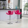 COOLMORE Swivel Bar Stools Set of 2 Adjustable Counter Height Chairs with Footrest for Kitchen, Dining Room